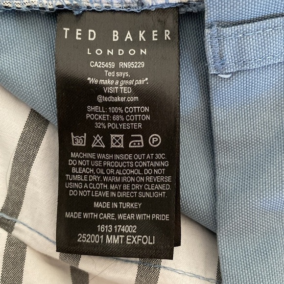 Ted Baker London men’s pleated blue shorts 32 - Picture 5 of 5